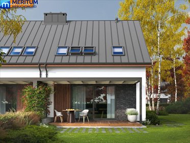 Nowoczesny dom bliźniak z pompą ciepła i garażem dom Adamowizna