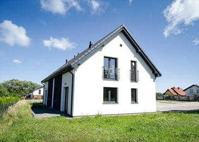 Nowoczesny dom bliźniaczy 97m2 z fotowoltaiką i pompa ciepła dom Lublewo Gdańskie, Polna