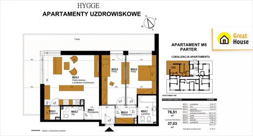 Premium apartament 76,5 m2 z tarasem 37 m2 w Busku. mieszkanie Busko-Zdrój, Ludwika Waryńskiego