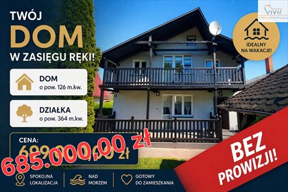 Polecam dom wolnostojący z kominkiem i dużą działką 364 m² w Rowach dom Rowy, Brzozowa