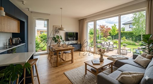 Polecam nowoczesny segment 82,8 m² z ogrodem i 4 pokojami mieszkanie Warszawa, Wawer, Wiązana