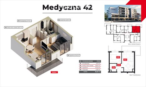 mieszkanie na sprzedaż 36m2 mieszkanie Piła, Górne, Medyczna