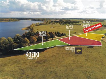 Dwie działki pod zabudowę w Kozikach, blisko plaży. działka Ełk, Koziki