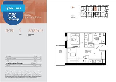Polecam nowoczesne 2-pokojowe mieszkanie 35,8 m² na Czyżkówku mieszkanie Bydgoszcz, Czyżkówko, Flisacka