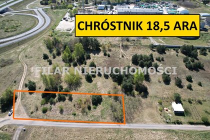 Działka budowlana 1840 m2 w Chróstniku – media, spokojna okolica działka Chróstnik