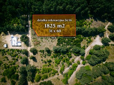Działka rekreacyjna, 1825m2, Osina, gm. Kluki działka Osina