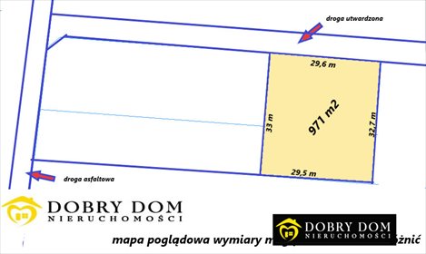 działka na sprzedaż 971m2 działka Dobrzyniewo Duże