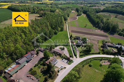 Działka z budynkiem pod działalność w Rzeczycy, 1801 m² lokal użytkowy Rzeczyca, Kazimierz Dolny, Rzeczyca