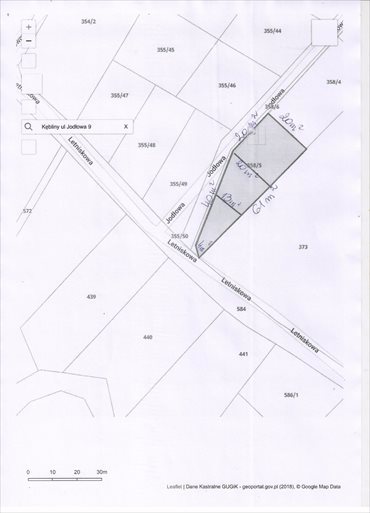 działka na sprzedaż 923m2 działka Kębliny, Jodłowa