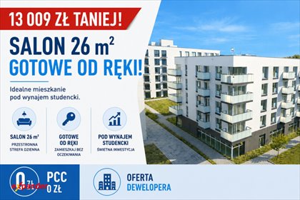Atrakcyjna kawalerka z dużą strefą dzienną i balkonem mieszkanie Poznań, Naramowicka