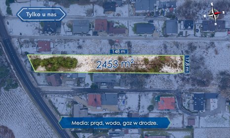 działka na sprzedaż 2453m2 działka Blachownia, Ostrowy, Sosnowa