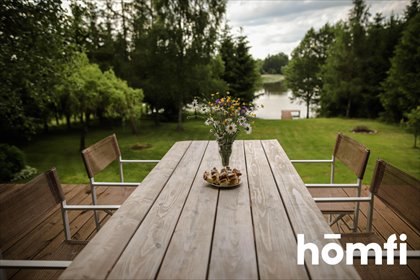 Uroczy dom nad jeziorem w Brzydowie – 36 m², taras 24 m² dom Brzydowo