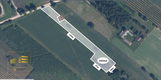 Działka rolno-budowlana 3443 m2 z zabudową zagrodową działka Samoklęski-Kolonia Druga