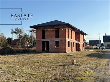 Dom bliźniak w stanie surowym otwartym z dachem, 122 m2 dom Grądy