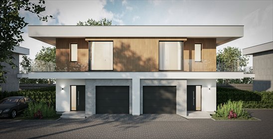 Nowoczesny dom z ogrodem i fotowoltaiką w Markach dom Marki, Marki