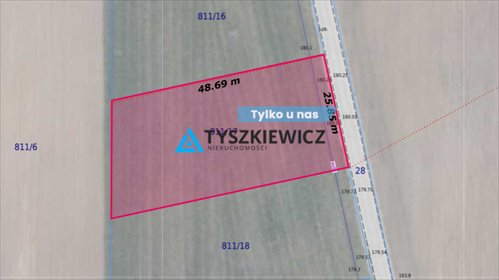działka na sprzedaż 1337m2 działka Wysin