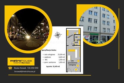 lokal użytkowy na wynajem 31m2 lokal użytkowy Gdynia, Żwirki i Wigury