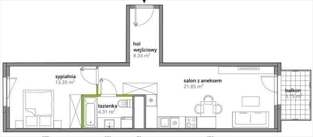 mieszkanie na sprzedaż 47m2 mieszkanie Warszawa, Praga-Południe, Kamionek, Podskarbińska