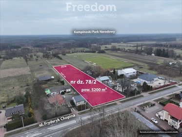 Działka 5200 m² pod zabudowę i usługi przy ul. Chopina działka Kampinos, Fryderyka Chopina
