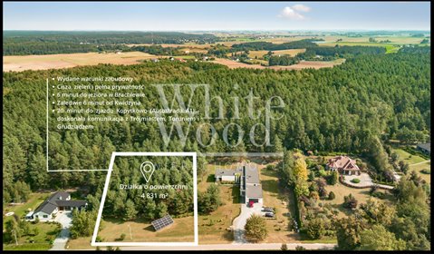 Polecam zalesioną działkę 4831 m² pod dom w Tychnowach działka Tychnowy