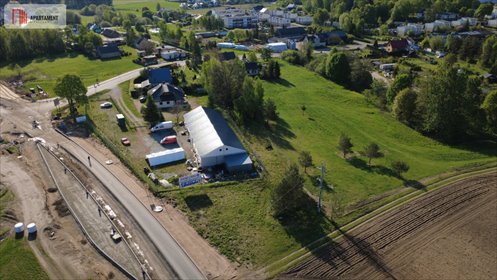 Działka 3000 m² pod działalność w Lubań, widoczna z DW221 działka Lubań