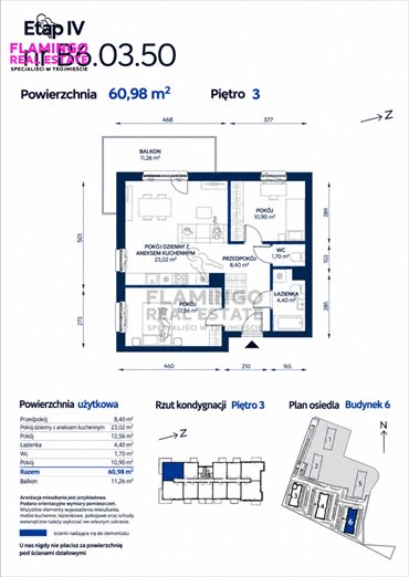 Na sprzedaż funkcjonalne 3-pokojowe mieszkanie 61 m² w Gdańsku mieszkanie Gdańsk, Orunia Południe