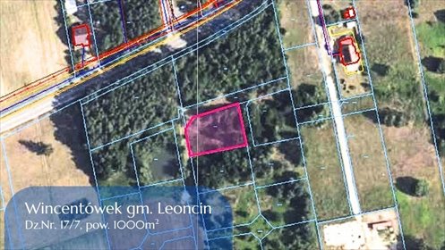 działka na sprzedaż 1000m2 działka Wincentówek