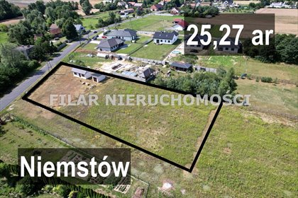 Działka 25,27 ara w Niemstowie (uzbrojona, z budynkiem) działka Niemstów