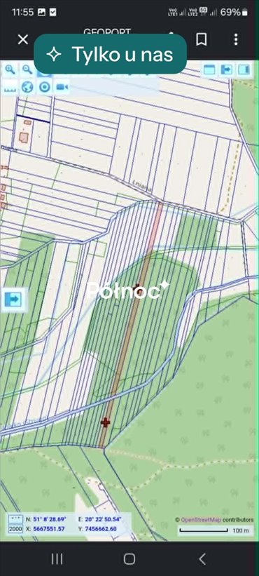 Do sprzedania działka 4400 m² w Wincentowie działka Wincentów