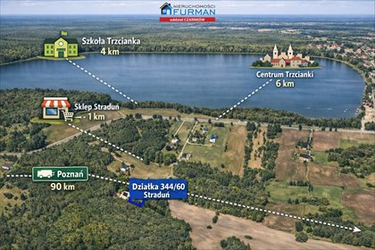 działka na sprzedaż 2373m2 działka Straduń