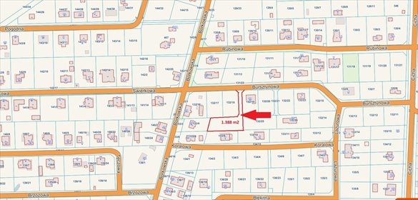 działka na sprzedaż 1388m2 działka Grzybowo, Bursztynowa