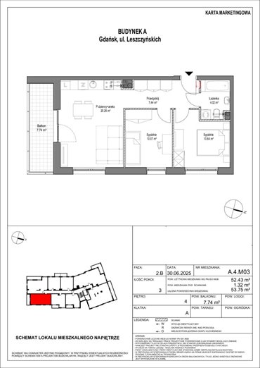 mieszkanie na sprzedaż 52m2 mieszkanie Gdańsk, Zaspa, Leszczyńskich