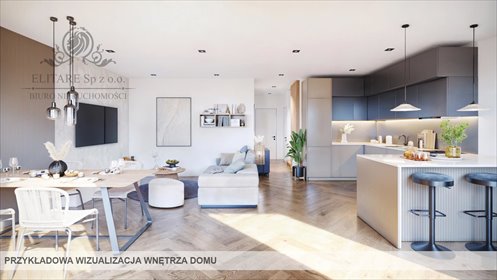 Dom bliźniak z opcją poddasza i garażem w Iwinach dom Iwiny, Iwiny