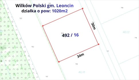 Polecam działkę 1020 m² w Wilkowie Polskim, idealną pod dom działka Wilków Polski