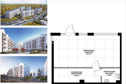 lokal użytkowy na sprzedaż 54m2 lokal użytkowy Gdańsk, Orunia Górna, Wielkopolska