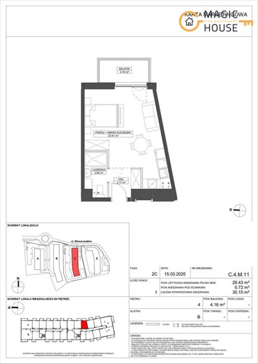 mieszkanie na sprzedaż 29m2 mieszkanie Gdynia, Wielki Kack, Bieszczadzka
