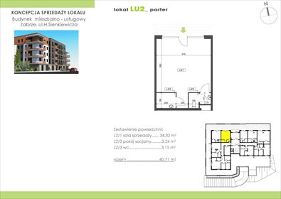 lokal użytkowy na sprzedaż 40m2 lokal użytkowy Zabrze, Henryka Sienkiewicza