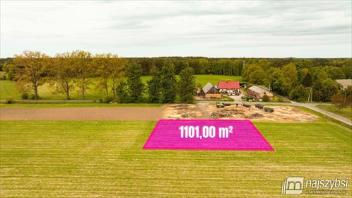 Działka 1101 m² w Dąbrowie Nowogardzkiej (media w drodze) działka Nowogard, Dąbrowa Nowogardzka