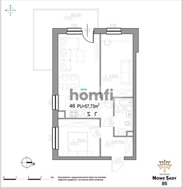 mieszkanie na sprzedaż 58m2 mieszkanie Łódź, Polesie, Nowe Sady
