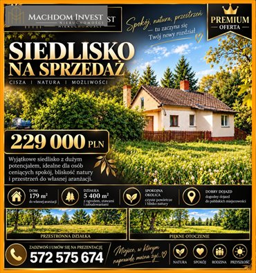 Siedlisko 220 m² na 99 arach w Obórkach - zapraszam dom Obórki