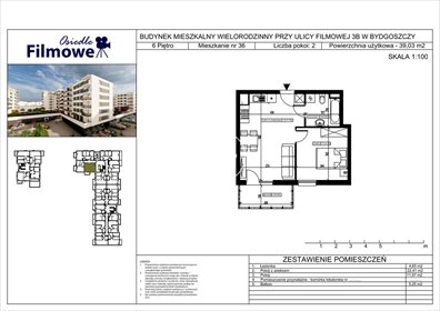 mieszkanie na sprzedaż 39m2 mieszkanie Bydgoszcz, Bartodzieje Małe, Filmowa