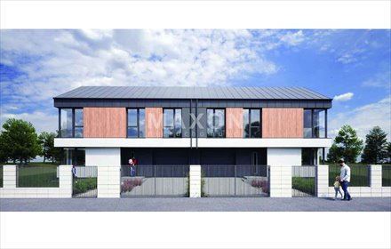 Nowoczesny dom bliźniak z garażem, 500 m ogród, świetna komunikacja dom Łajski, Olszankowa