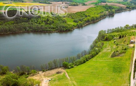 Działka nad jeziorem z własnym pomostem i widokiem działka Zbójno