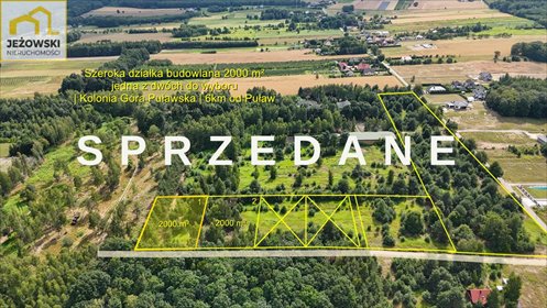 działka na sprzedaż 2000m2 działka Kolonia Góra Puławska