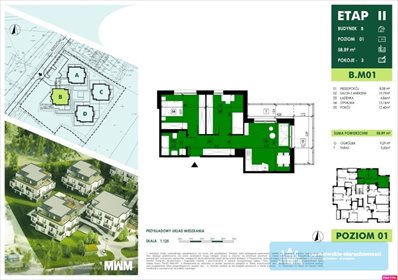 mieszkanie na sprzedaż 59m2 mieszkanie Rzeszów, Dębicka