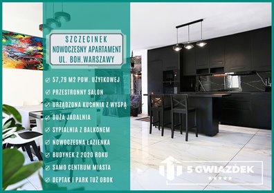 Nowoczesne 2-pokojowe mieszkanie 58 m² w Szczecinku zapraszam mieszkanie Szczecinek, Boh. Warszawy