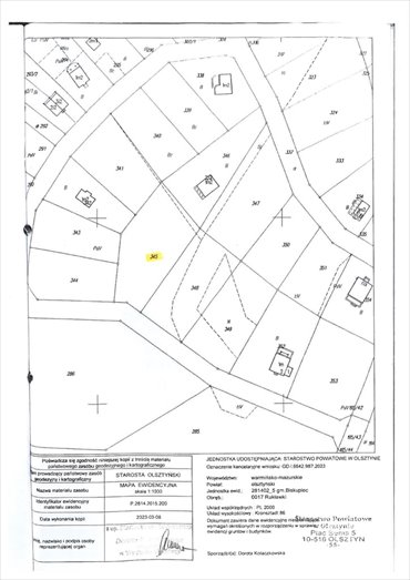 działka na sprzedaż 1744m2 działka Rukławki