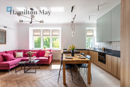Wynajem 94 m² w kamienicy (4 pokoje, balkon, klimatyzacja) mieszkanie Warszawa, Praga-Południe, Francuska