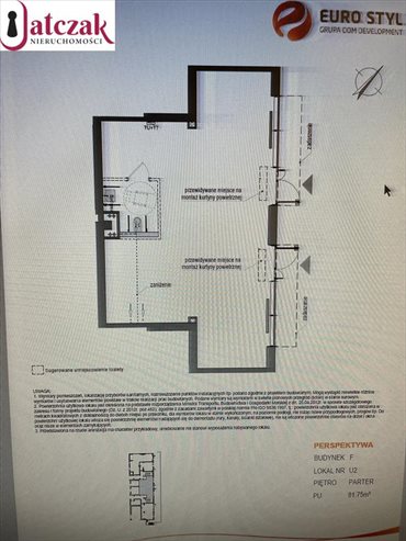 lokal użytkowy na wynajem 82m2 lokal użytkowy Gdańsk, Siedlce, PERSPEKTYWA, POWSTAŃCÓW WARSZAWSKICH