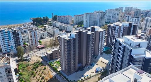 Widok na morze, basen, parking, 2 sypialnie mieszkanie Arpaçbahşiş, Arpaçbahşiş, Erdemli, Mersin
